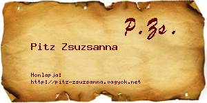 Pitz Zsuzsanna névjegykártya